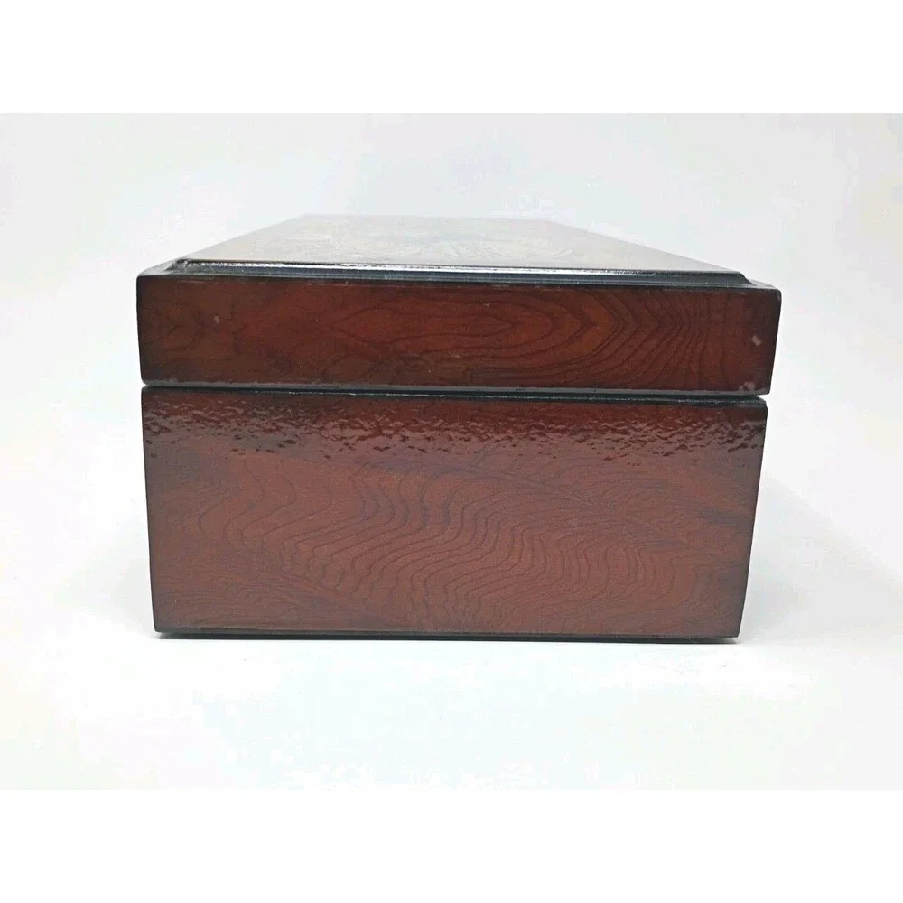 Beautiful Jewelry Multipurpose Box Wood Velvet World Map Keepsake